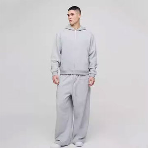 Survêtement personnalisé d'hiver 100% coton de haute qualité pour hommes avec tissu GSM respirant Panneau de taille élastique Design Jogger Sweatsuit - Product Image 2