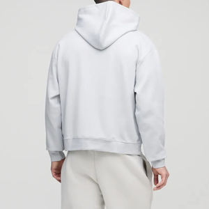 Por encargo 100% algodón Oversize Boxy Fit Pullover Basics sudaderas con capucha bordado personalizado Logo Drop Shoulder Streetwear Sudadera con capucha para los hombres - Product Image 6