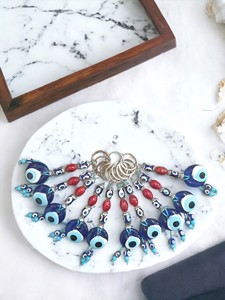 DAFNI <b>BIG</b> PAZAR Fashion Evil Eye Enamelled Bead Carabiner Keychain-Alloy Metal Unique Enamel Tips 3D Shape Embossing Printing - Product Image 4