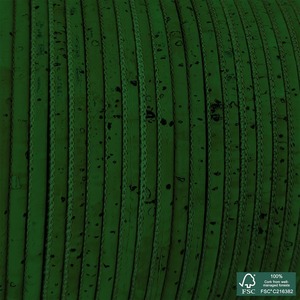 Cordón de corcho redondo verde bosque superior - Product Image 3