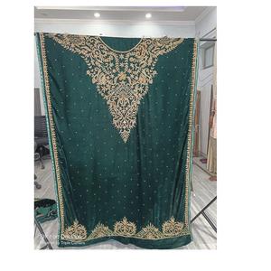 Venta caliente elegante verde somalí Dirac Saree con abalorios detallados para ocasiones especiales disponibles para la venta - Product Image 4