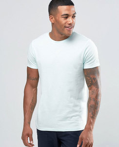 T-shirt de sport pour homme en coton premium, coupe ajustée, col en V, style streetwear, logo personnalisé, OEM ODM, coupe ample, faible MOQ, directement de l'usine - Product Image 1