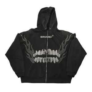 400GSM Graphic Pullover Hoodie Dtg Cropped Hoodie bordado personalizado Streetwear Boxy Puff Custom puff Print HOODIE 400gsm - Product Image 2