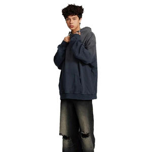 Men's 100% Cotton Acid Wash Fleece Solid Eco-Friendly <b>Hoodies</b> Embroidered Design Plain Dyed Quick Dry Lightweight Comfortable - Product Image 4