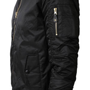 Veste d'hiver bombardier surdimensionnée pour hommes la plus vendue support à capuche séchage rapide fermeture éclair Durable adaptée à toutes les saisons occasions bas quantité minimale de commande - Product Image 4