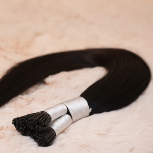 Kératine italienne Remy Cuticule Alignée I-Tip Cheveux Plein Volume Double Dessiné Naturel Noir Cru Vierge Droite Extensions de Cheveux Soyeux - Product Image 1