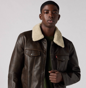 Stripe Track Racer: Black leather jacket with bold red and green racing stripes on the arms and chest at wholesale prices. - Product Image 4