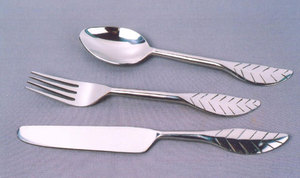 Nouveauté : Décoration de table à manger en acier inoxydable écologique, design moderne brillant et poli, couverts de cuisine - Product Image 6