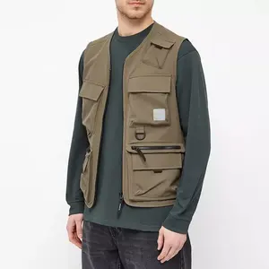 Chaleco de plumón de algodón transpirable OEM para hombre, chaleco de burbuja acolchada de gran tamaño con logotipo personalizado, estilo de chaqueta informal cálido para invierno y otoño - Product Image 2
