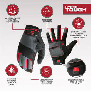 ถุงมือช่างทำจากหนัง ราคาถูก น้ำหนักเบา ถุงมือช่างแบบใหม่ - Product Image 4