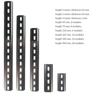 Venta caliente 45 mm 2 módulos Carril DIN de acero galvanizado de alta calidad 0,9mm de espesor para caja de distribución y equipo de bajo voltaje