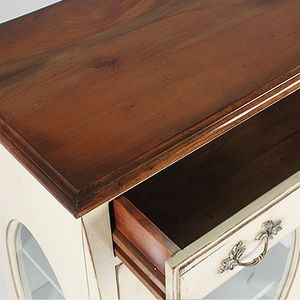 Série de armoires pour enfants 1405, en bois d'acajou et portes en verre avec 4 étagères, parfaites pour ranger les objets - Product Image 6