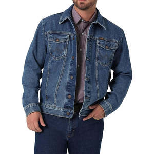 Chaqueta Vaquera para Hombre, Diseño Nuevo, Estilo Urbano, Gran Venta, 100% Poliéster, Cuello Alto, Logotipo Frontal, Talla Grande - Product Image 5