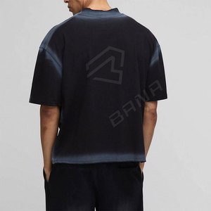 T-shirt pour hommes Impression en gros sur mesure de grande taille et de bonne qualité T-shirt simple T-shirt en coton lourd en vrac 100% coton - Product Image 2