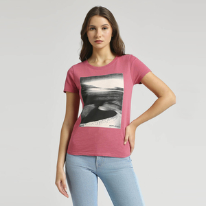 Camiseta de Verano de Algodón de Talla Grande para Mujer, con Apliques, Logotipo Personalizado, Precio al por Mayor, Cuello Redondo, Manga Corta - Product Image 1