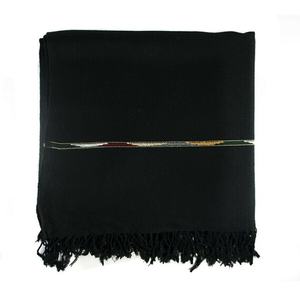 2023 Men Embroidered Woolen <b>Shawl</b> Custom <b>Black</b> Color Men Woolen <b>Shawl</b> Personality Building <b>Shawl</b>. - Product Image 4