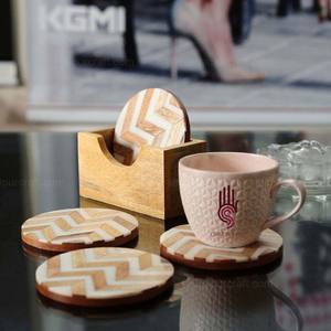 Posavasos de resina y madera de primera calidad, precio de fábrica personalizable, alfombrillas y almohadillas decorativas para té, la mejor venta - Product Image 6