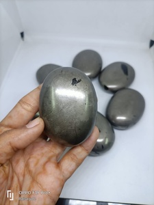 Piedras de Pirita Ovaladas Pulimentadas, Naturales, para Sanación Metafísica, Reiki, Meditación, Cristales Coleccionables, Duraderos - Product Image 3