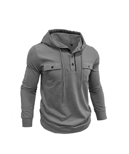 <b>Mens</b> Eco Friendly Worsted Nonwoven Hoodie Autumn Outdoor Sports Long Sleeve Drawstring Pocket <b>Sweatshirt</b> - Product Image 3