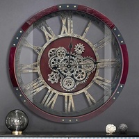 Horloge murale en métal de style indien classique, design moderne, aiguilles à quartz, adaptée à l'extérieur, idéale pour les mariages, les anniversaires, la décoration de la maison, les cadeaux et autres occasions.