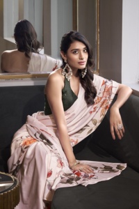 Sôi động SATIN LỤA <span class=keywords><strong>Saree</strong></span> với in phong cách và moonga lụa hotfix áo cho người mua bán buôn của dân tộc Ấn Độ trang phục - Product Image 2