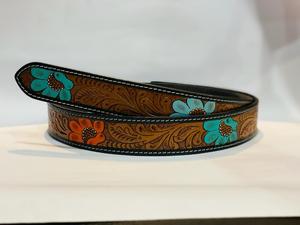 Handmade Multi Colored Beaded Cowboy Belts <b>Dog</b> Collar <b>Padded</b> Adjustable Tooled Hand Carved Bulk Export Online Dropship Supplier - Product Image 3