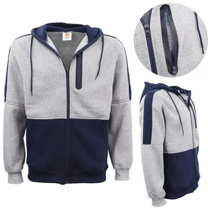 Qualité supérieure 100% coton uni 1/4 sweat à capuche unisexe zippé hommes hiver surdimensionné poids lourd avec broderie de logo personnalisé - Product Image 3