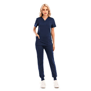 Customized Women's V-Neck Top Jogger Pant Scrubs <b>Set</b>-High Quality Hospital Uniforms for <b>Doctors</b> Nurses Suit - Product Image 3