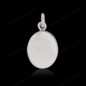 High Quality Handmade 925 Silver 10x14mm Oval Blank Bezel Cup Charm Pendant Setting For DIY Resin Ashes <b>Keepsake</b> Jewelry Finding - Product Image 5