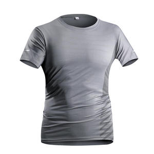 T-shirt pour homme à manches courtes, col rond, en polyester, séchage rapide, personnalisable avec logo, vente en gros OEM, pour marathon et campagne - Product Image 3