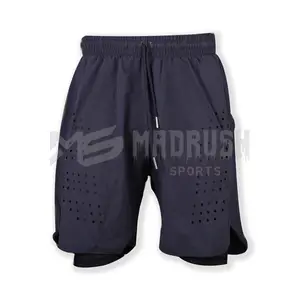 Dry Fit Sport Workout Hardloopshorts Mannen Oem Custom Hardlopen Hoge Kwaliteit Mannen Atletische Shorts Actieve Kleding Waterdichte Gym Fitness