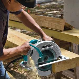 Scie circulaire portable bleue de 270 mm 240 V, outil électrique et à batterie pour le bricolage et la découpe industrielle du bois et des carreaux - Product Image 2