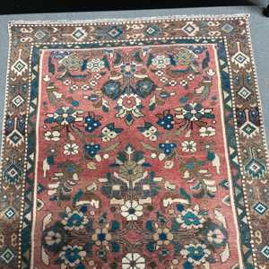 Rug, 3.1x9.7 ft Turkish Rug, <b>Red</b> Camouflage Rug <b>Wool</b> - Product Image 2