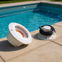 Nicho Circular Empotrado para Piscina, Resistente al Agua, Ligero, de ABS, de Calidad Premium, con Instalación Manual