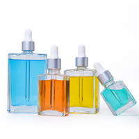 Flacons de parfum carrés en verre transparent 30ml 50ml 100ml avec pompe dorée ou argentée, contenants cosmétiques vides et rechargeables pour parfums