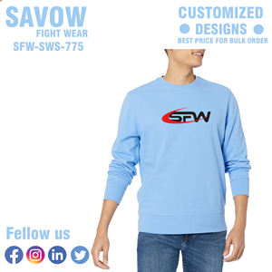 Sweat-shirt à col rond unisexe personnalisé uni broderie impression logo sweat-shirt en coton vierge de haute qualité pour hommes avec impression en relief - Product Image 3