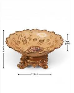 Frutero con estampado de flores Cuenco de almacenamiento Premium antiguo - Product Image 3