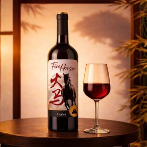 Fire Horse - Vino Rosso Invecchiato in Quercia |   100% Merlot 13% ABV 750ml |   Vino Spagnolo Invecchiato 4 Mesi in Quercia - Product Image 3