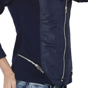 Nanju Sports Chaqueta de bombardero de terciopelo de invierno informal para mujer Moda deportiva negra con diseño de punto transpirable - Product Image 6