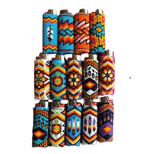 Perles de rocaille de luxe briquet couverture pure perles de rocaille faites à la main briquet couverture perles de rocaille légères étui à briquet - Product Image 1