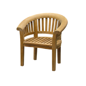 Fauteuils de jardin en teck naturel, banc de salon demi-lune d'extérieur, chaise individuelle, chaises de jardin, meubles de salle à manger de jardin - Product Image 3