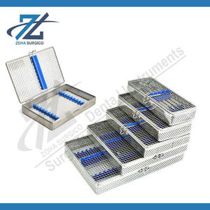 กล่องตาข่ายสเตนเลสสำหรับฆ่าเชื้อเครื่องมือทันตกรรมแบบแมนนวล 10 ชิ้น กล่องฆ่าเชื้อเครื่องมือแบบมีรูพรุนด้านข้างและด้านล่าง - Product Image 2