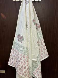 Jaipur Artisan Ensemble de serviettes de golf en coton gaufré à séchage rapide Léger Doux Hypoallergénique Floral Hand Block Print pour Beach Hotel - Product Image 5