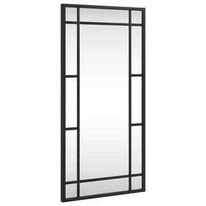 Miroir mural noir minimaliste cadre en fer rectangulaire montage vertical ou horizontal décor à la maison moderne - Product Image 2