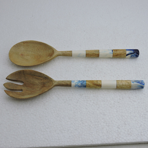 Salade vente chaude 3 pièces ensemble de planche à fromage en céramique bois d'acacia planche à fromage saladier ensemble accessoires de cuisine ensembles d'ustensiles de cuisine - Product Image 6