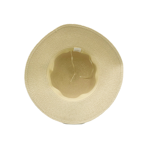 หมวกฟางแฟชั่นพับได้สำหรับผู้หญิงวัสดุกระดาษประกบติดโบว์ปักลายดอกไม้ประดับโบว์สำหรับใช้กลางแจ้งทุกวัน - Product Image 5