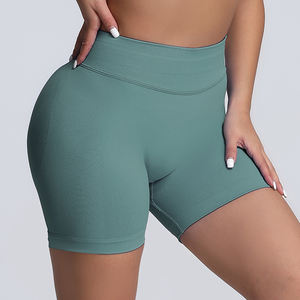 Women High <b>Waist</b> Yoga Shorts Seamless Butt Lifting Workout Biker Shorts Tummy Control Gym Fitness Activewear OEM Supplier - Product Image 1