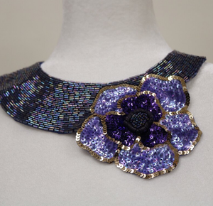 Écharpe-collier perlée tendance de haute qualité, style western unique, bandana perlé à franges - Product Image 1