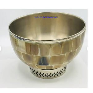 Cuenco decorativo con forma de flor chapado en oro pulido brillante, acero inoxidable, latón, Metal, alta demanda, conjunto moderno, cinco cuencos - Product Image 5