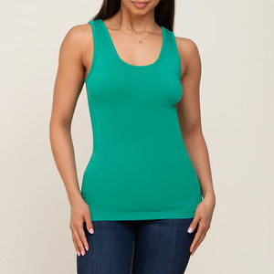 Couleur personnalisée débardeur en fibre de bambou pour femmes haut de grande taille en coton personnalisé débardeur pour femmes en coton à quantité minimale de commande basse - Product Image 6